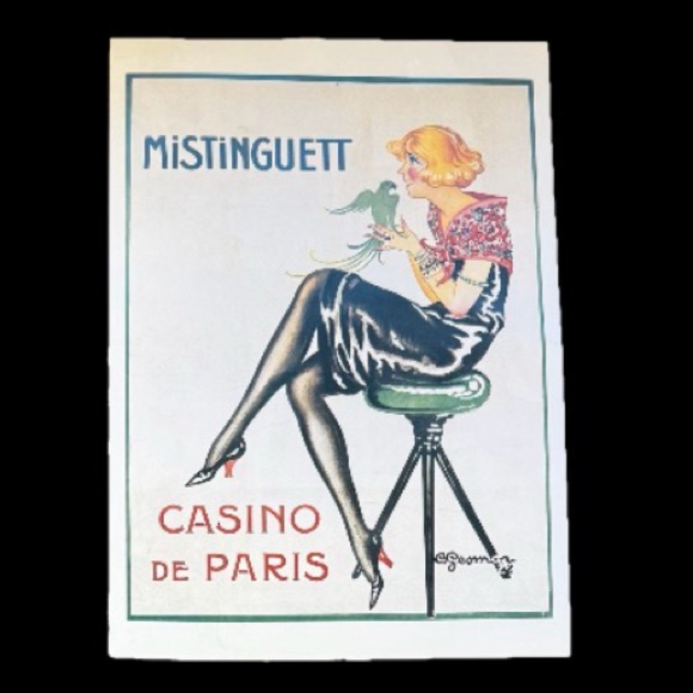 Vintage Mistinguett Casino de Paris Poster Print - 1920s French Cabaret Art